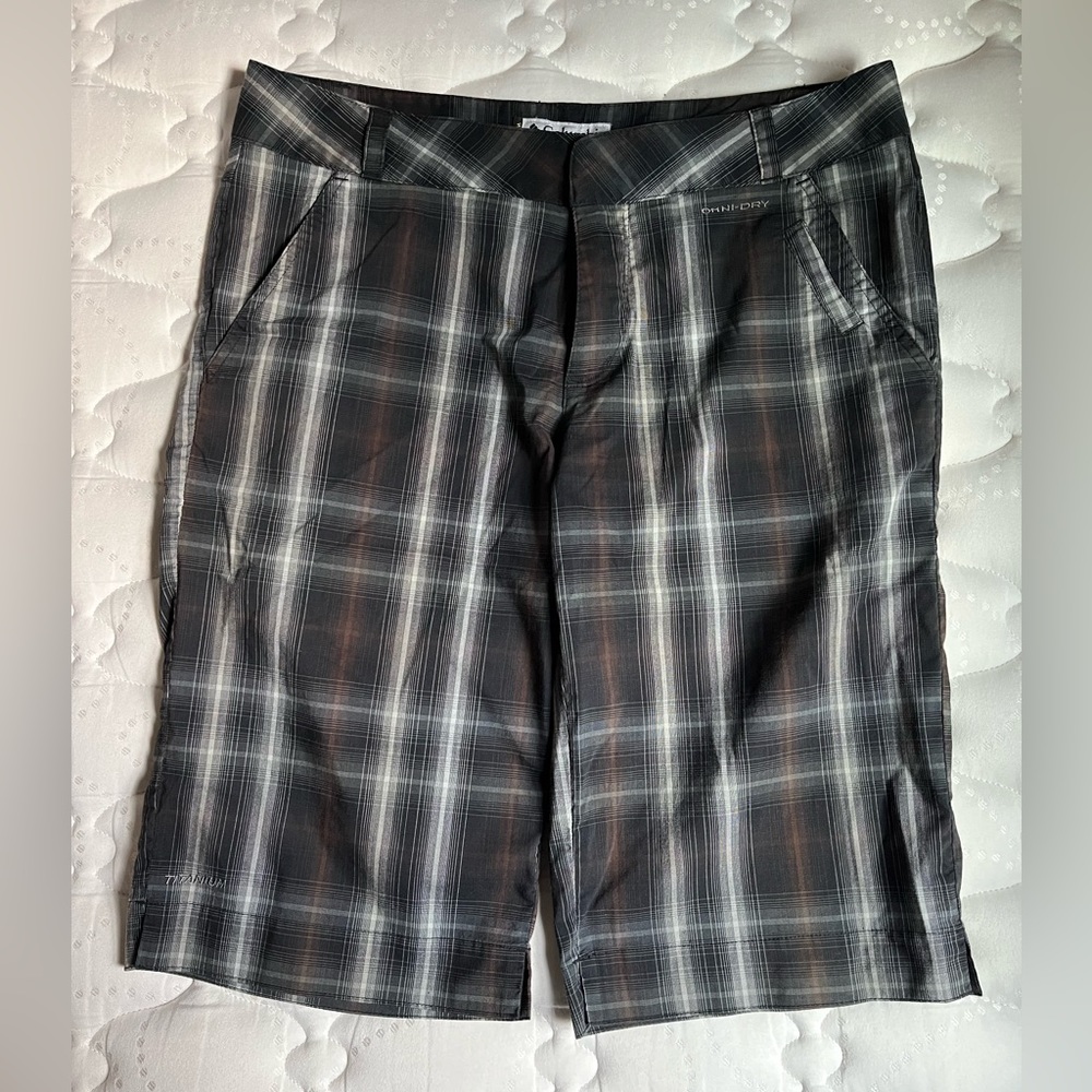 Columbia Titanium Golf Short Black Grey Sz 10